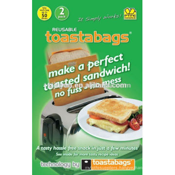 Reusable Toaster Bag, fit for toasters, ovens - non-stick, no mess